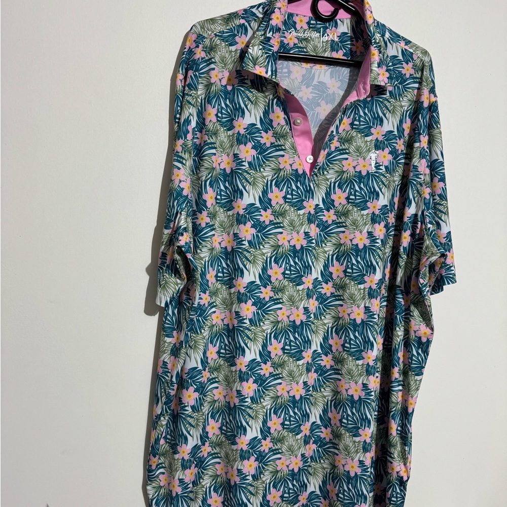 Floral Print Polo Shirt